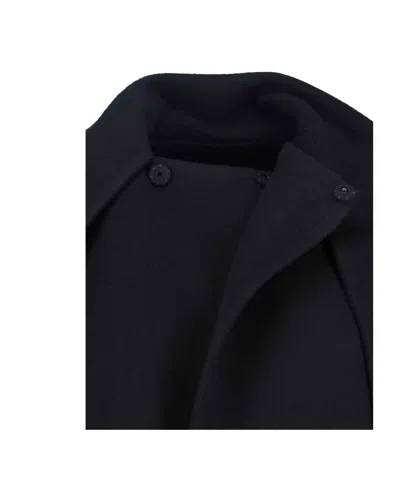 Balenciaga Casual Jacket With Scarf And Pockets In Black