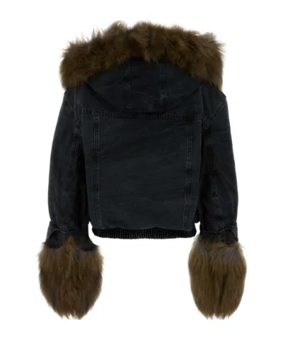 Blumarine Long-sleeved Casual Jacket In Black