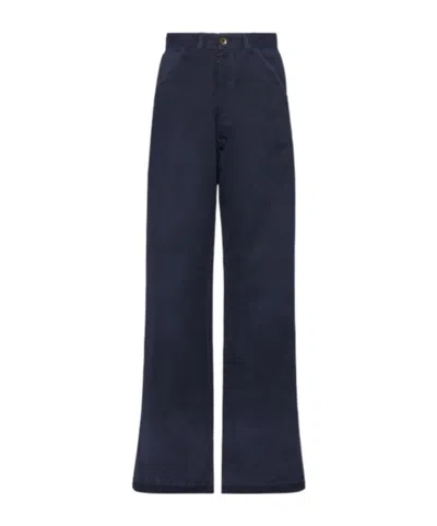 Maison Margiela Button-fastening Corduroy Trousers In Blue