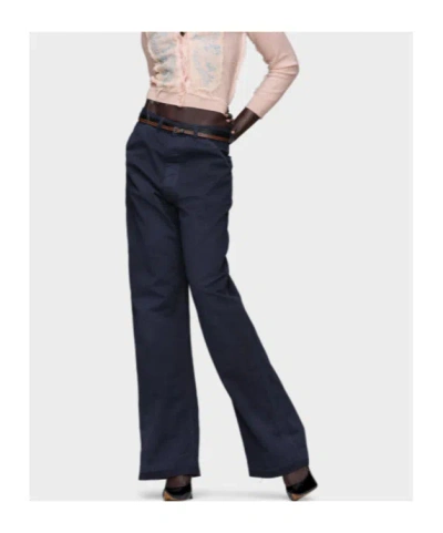 Maison Margiela Button-fastening Corduroy Trousers In Blue