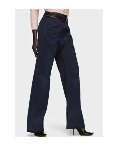 Maison Margiela Button-fastening Corduroy Trousers In Blue