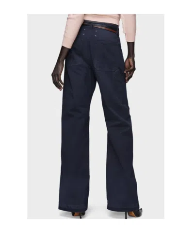 Maison Margiela Button-fastening Corduroy Trousers In Blue