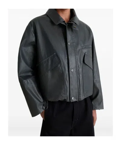 Lemaire Short Rain Jacket In Black