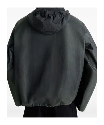 Lemaire Short Rain Jacket In Black