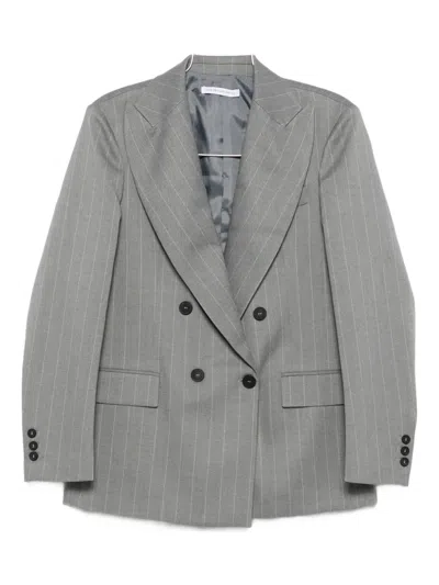 细条纹西装夹克