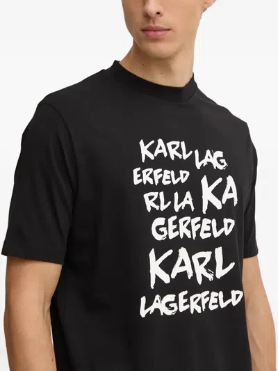 Karl Lagerfeld Logo T-shirt In Black