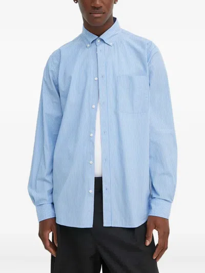 Les Deux Striped-pattern Shirt In Blue