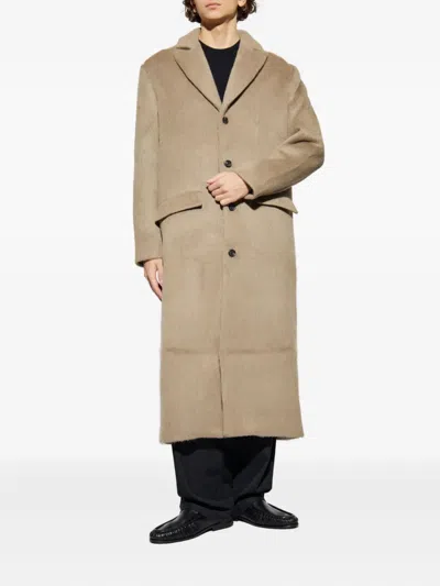 Samsoe & Samsoe Single-breasted Coat In Brown