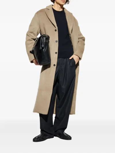 Samsoe & Samsoe Single-breasted Coat In Brown