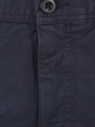 Incotex Cargo-pocket Cotton Trousers In Blue