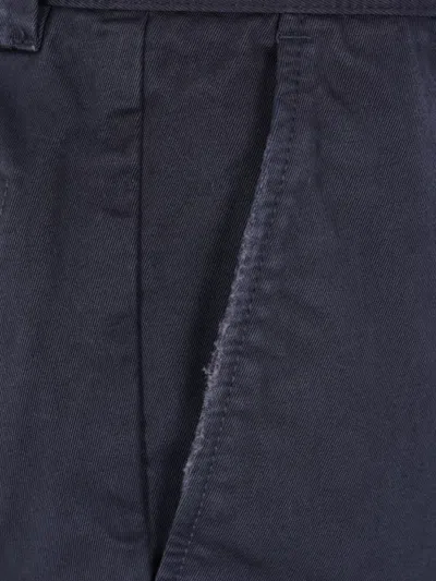 Incotex Cargo-pocket Cotton Trousers In Blue