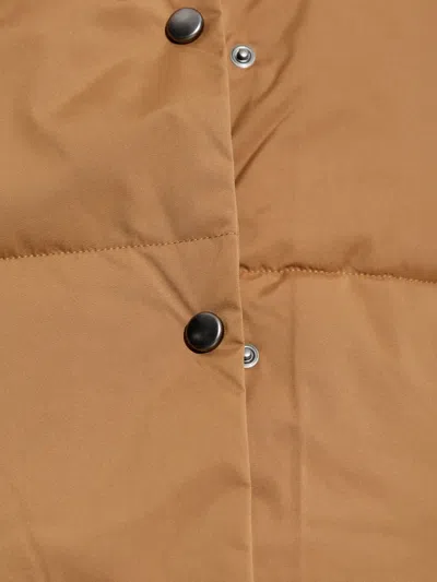 Rethinkit Studios Button Padded Puffer Jacket In Brown