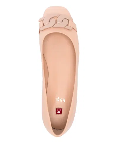Hogl Chain-detail Ballet Flats In Pink