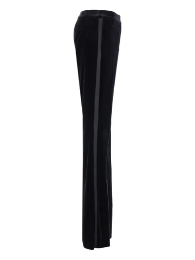 Max Mara Tailored Trousers With Flared Leg And Front Crease In Black