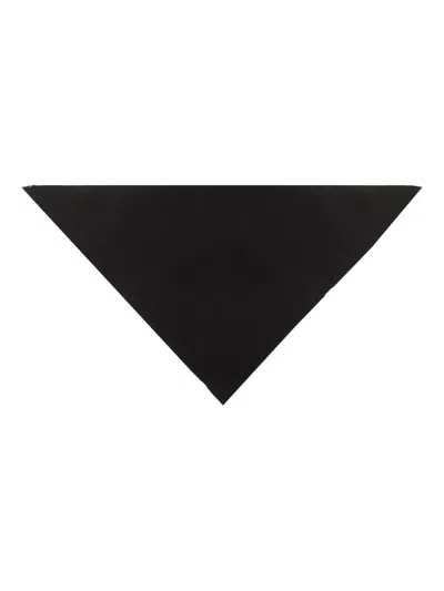 Faliero Sarti Triangular Cashmere Scarf In Black