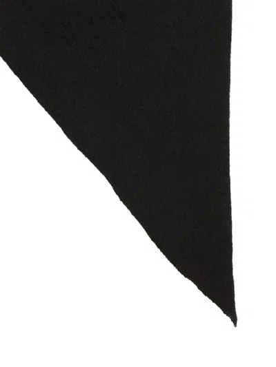 Faliero Sarti Triangular Cashmere Scarf In Black