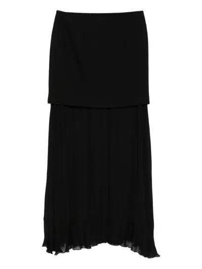 Isabelle Blanche Layered Skirt In Black