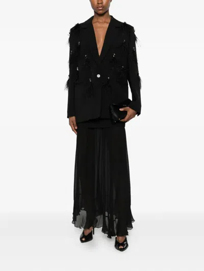 Isabelle Blanche Layered Skirt In Black