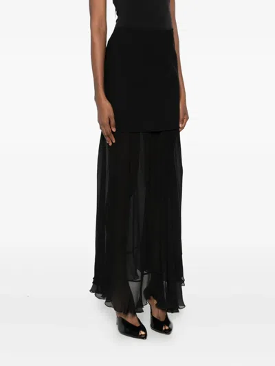 Isabelle Blanche Layered Skirt In Black