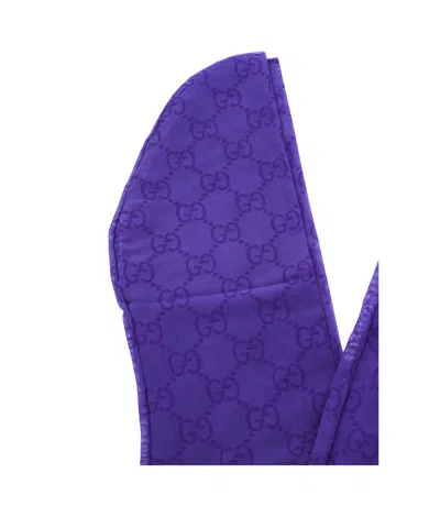 Gucci Printed Stretch Tights In Purple