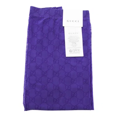 Gucci Printed Stretch Tights In Purple