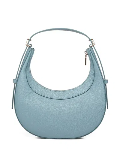 Coccinelle Zip-fastening Leather Shoulder Bag In Blue