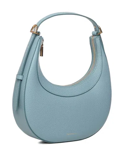 Coccinelle Zip-fastening Leather Shoulder Bag In Blue