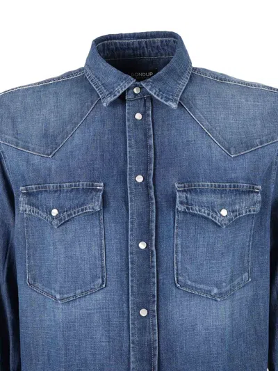 Dondup Western Denim Shirt In Blue