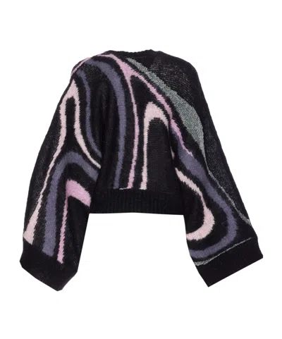 Pucci Embroidered Mohair Blend Oversize Sweater In Multi