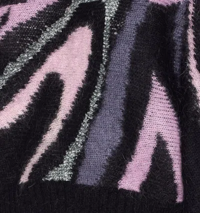 Pucci Embroidered Mohair Blend Oversize Sweater In Multi