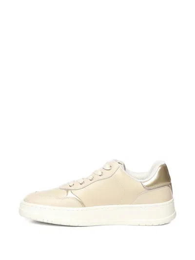 Liu •jo Leather Sneakers In Neutral