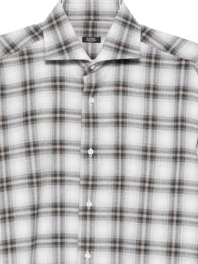 Barba Napoli Checked Shirt In Gray