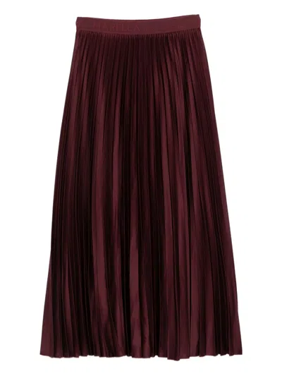 Marella Pontiac Pleat Skirt In Burgundy
