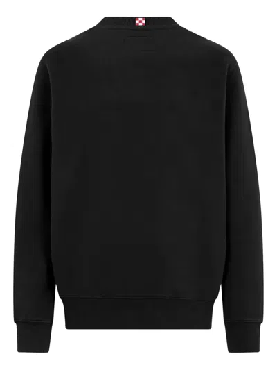 Mc2 Saint Barth Cotton Sweatshirt With Logo In Black