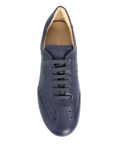 Sarah Chofakian Monocle Café Perforated Sweakers In Blue