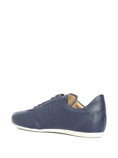 Sarah Chofakian Monocle Café Perforated Sweakers In Blue