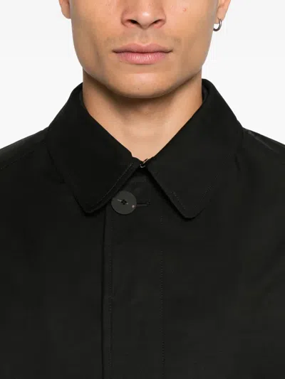 Studio Nicholson Oversized Black Wool Blend Coat In Black