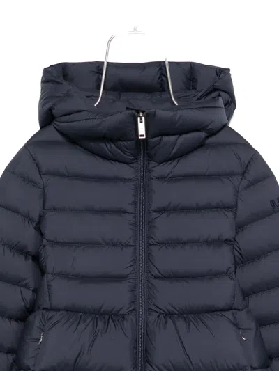 Il Gufo Hooded Padded Coat In Blue