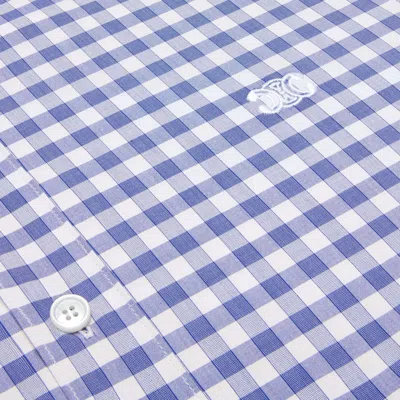 Celine Shirt In Vichy Cotton In Blue