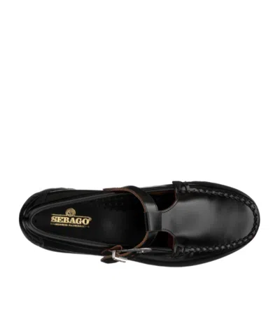 Sebago Round-toe Moccasins In Black