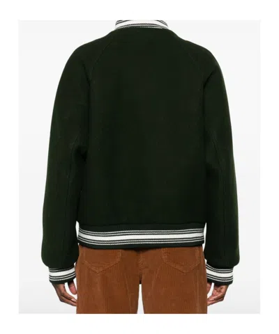 Celine Ribbed Collar Teddy Jacket With Side Pockets In Black