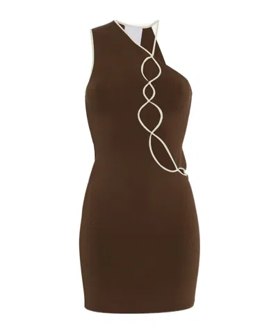 Paris Georgia Hollow Dress In Brown