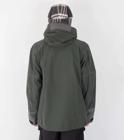 And Wander Zip-fastening Hooded Jacket In Green