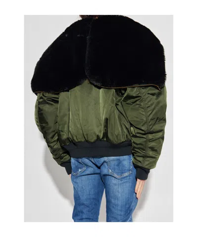 Dsquared2 Aviator Hooded Bomber Clothing In Green