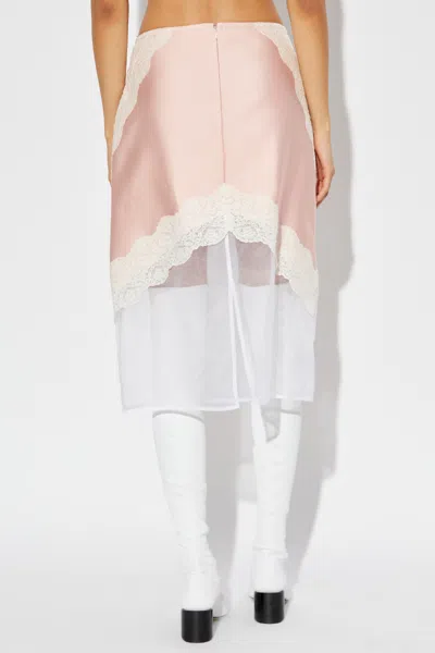 Jil Sander Skirt With Decorative Trim In Pink
