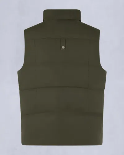 Moose Knuckles Sleeveless Down Vest In Green