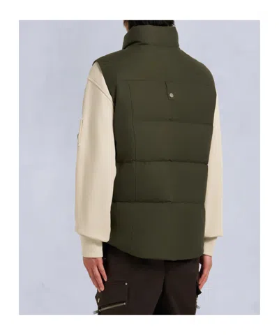 Moose Knuckles Sleeveless Down Vest In Green