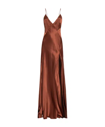 Amiri Sleeveless Dress In Brown