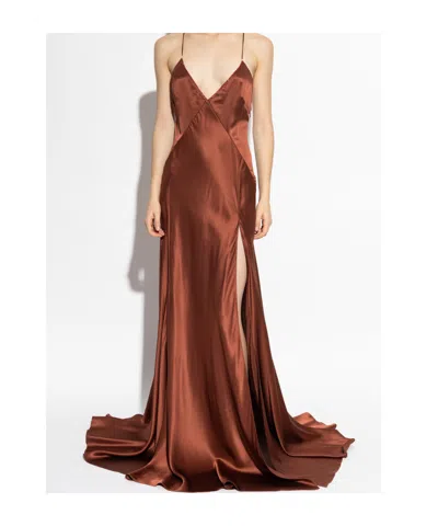Amiri Sleeveless Dress In Brown