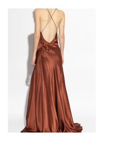 Amiri Sleeveless Dress In Brown
